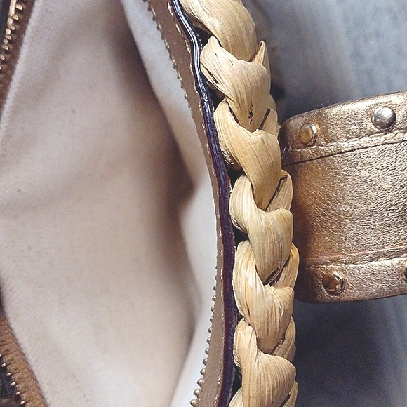 MICHAEL Michael Kors Wicker & leather Studded Sachel - Picture 11 of 16